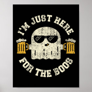 Ik ben hier voor de Boos Halloween Drink rol Poster