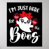Ik ben hier voor de Boos Schattige Ghost Fun Women Poster (Voorkant)