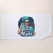 Ik ben hier voor de Boos. Strandlaken (Voorkant)