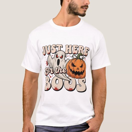 Ik ben hier voor de Boos. T-shirt (Voorkant)