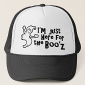 "Ik ben hier voor de Boo'z" Trucker Pet (Voorkant)