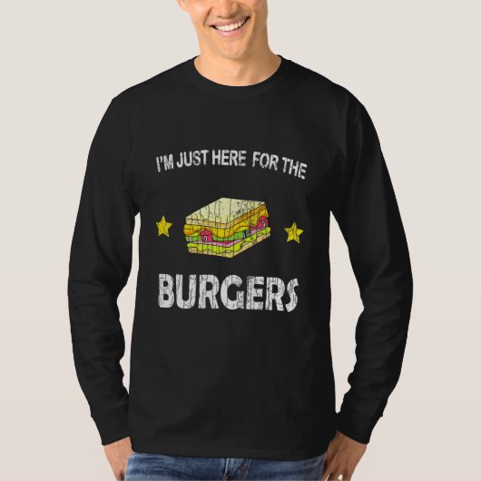 Ik ben hier voor de Burgers Cheeseburger Graphic T-shirt (Voorkant)