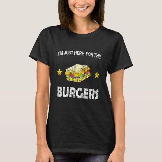 Ik ben hier voor de Burgers Cheeseburger Graphic T-shirt (Voorkant)