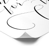 Ik ben hier voor de Cake Processional Wedding Sign Poster (Hoek)