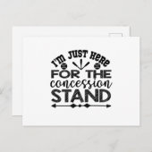 Ik ben hier voor de concessie stand. briefkaart (Voorkant / Achterkant)