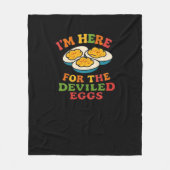 Ik ben hier voor de Deviled Eggs Thanksgiving Clas Fleece Deken (Voorkant)