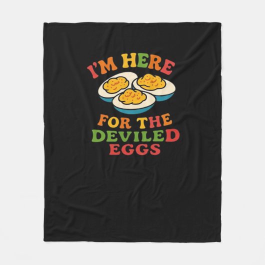 Ik ben hier voor de Deviled Eggs Thanksgiving Clas Fleece Deken (Voorkant)