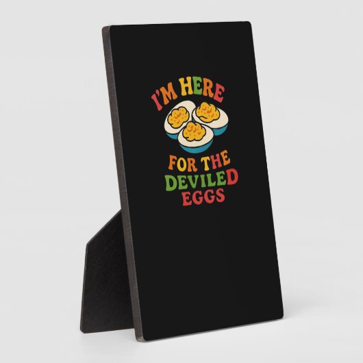 Ik ben hier voor de Deviled Eggs Thanksgiving Clas Fotoplaat (Zijkant)