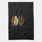 Ik ben hier voor de Deviled Eggs Thanksgiving Clas Theedoek (Verticaal)