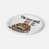 Ik ben hier voor de Deviled Eggs Trump Papieren Bordje (Gekanteld)