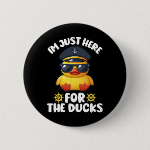 Ik ben hier voor de Ducks Funny Cruising Matchin Ronde Button 5,7 Cm