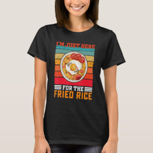 Ik ben hier voor de Fried Rice Retro Asian Cuis T-shirt