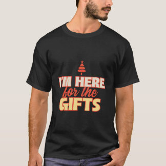 Ik ben hier voor de Gifts | Vrolijk kerstfeest T-shirt
