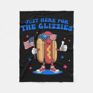 Ik ben hier voor de Glizzies Funny Fourth of July Fleece Deken