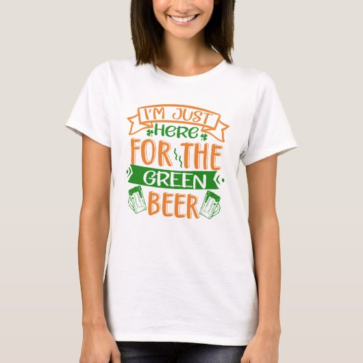 Ik ben hier voor de Groene Beer T-shirt (Voorkant)