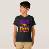 Ik ben hier voor de Halloween traktaties T-shirt (Voorkant volledig)
