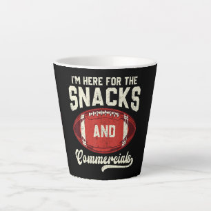 Ik Ben Hier Voor De Hapjes En Reclames American Fo Latte Mok