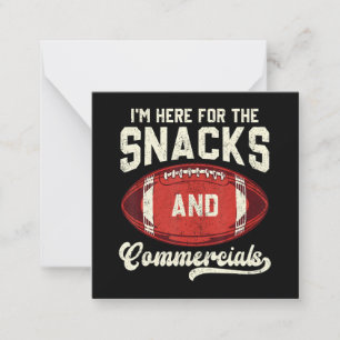 Ik Ben Hier Voor De Hapjes En Reclames American Fo Notitiekaartje