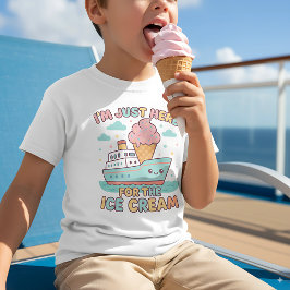 Ik ben hier voor de ijsjes Schattigee Kinder Cruis T-shirt