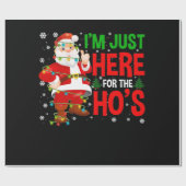 Ik ben hier voor de kerstkerstman van de Ho. Cadeaupapier (Vlak)