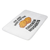 Ik ben hier voor de kipnuggets badmat (Gekanteld)