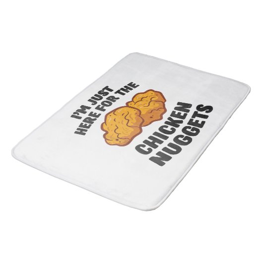 Ik ben hier voor de kipnuggets badmat (Gekanteld)