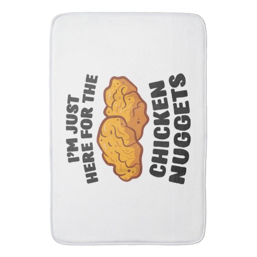 Ik ben hier voor de kipnuggets badmat (Voorkant Verticaal)