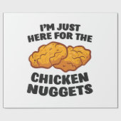 Ik ben hier voor de kipnuggets cadeaupapier (Vlak)