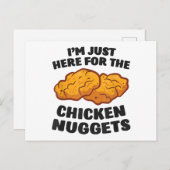 Ik ben hier voor de kipnuggets feestdagenkaart (Voorkant / Achterkant)