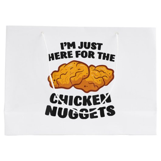 Ik ben hier voor de kipnuggets groot cadeauzakje (Achterkant)