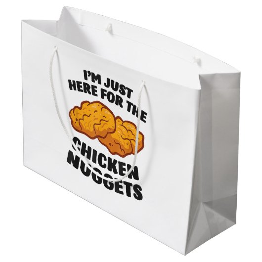 Ik ben hier voor de kipnuggets groot cadeauzakje (Achterkant Gekanteld)
