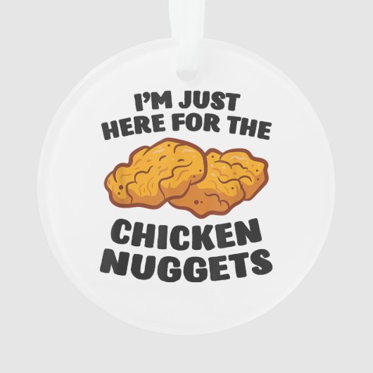 Ik ben hier voor de kipnuggets ornament (achterkant)