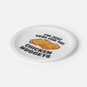 Ik ben hier voor de kipnuggets papieren bordje (Gekanteld)
