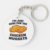 Ik ben hier voor de kipnuggets sleutelhanger (Achterkant)