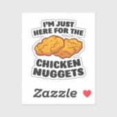 Ik ben hier voor de kipnuggets sticker (Vel)