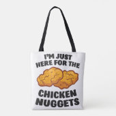 Ik ben hier voor de kipnuggets tote bag (Achterkant)