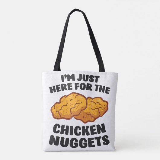 Ik ben hier voor de kipnuggets tote bag (Achterkant)