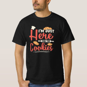 Ik ben hier voor de koekjes.   Xmas Funny Gift T-shirt