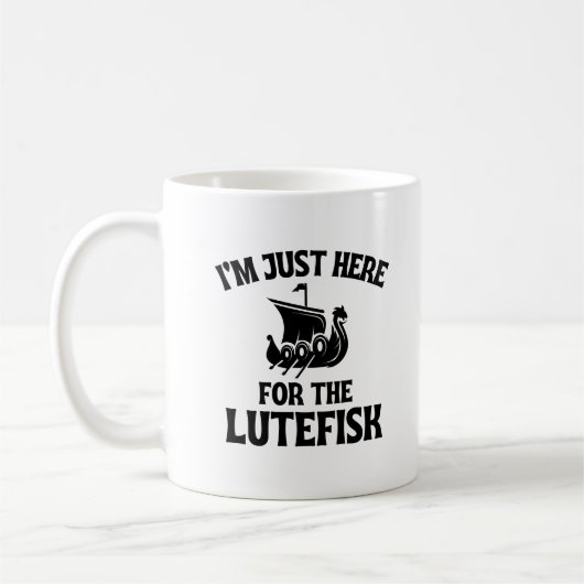 Ik ben hier voor de Lutefisk Nordic Lutefisk Koffiemok (Links)