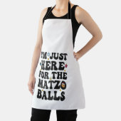 Ik ben hier voor de Matzo Balls Funny Chanoeka Schort (Insitu)