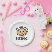 Ik ben hier voor de Pierogi Papieren Bordje (Feest)