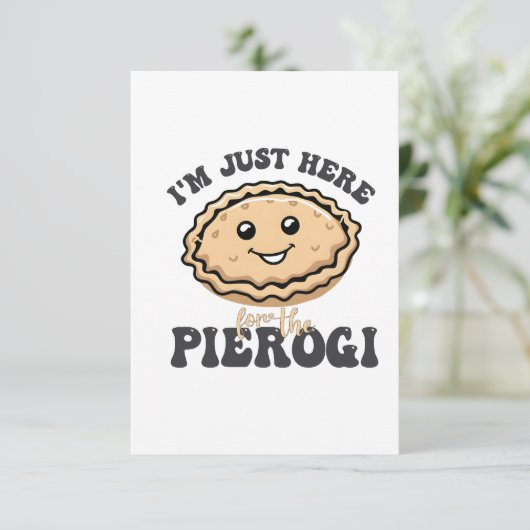 Ik ben hier voor de Pierogi Save The Date (Staand voorkant)