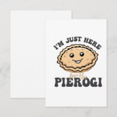 Ik ben hier voor de Pierogi Save The Date (Voorkant / Achterkant)