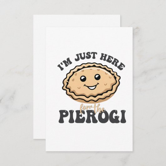 Ik ben hier voor de Pierogi Save The Date (Voorkant / Achterkant)