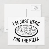Ik ben hier voor de Pizza Briefkaart (Voorkant / Achterkant)