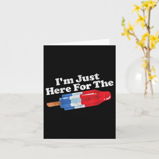 Ik ben hier voor de Popsicle Grappige Bom Retro 80 Kaart (Gele Bloem)