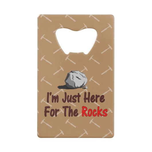Ik ben hier voor de Rocks. Creditkaart Flessenopener (Achterkant)