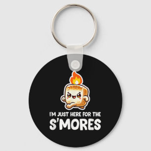Ik ben hier voor de Smores Camping Roasting Smore Sleutelhanger