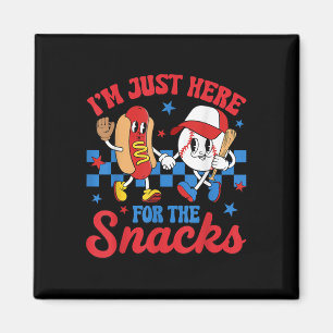 Ik ben hier voor de snack honkbal zuster peuter magneet