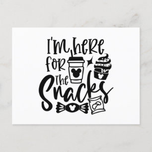 Ik ben hier voor de snacks briefkaart